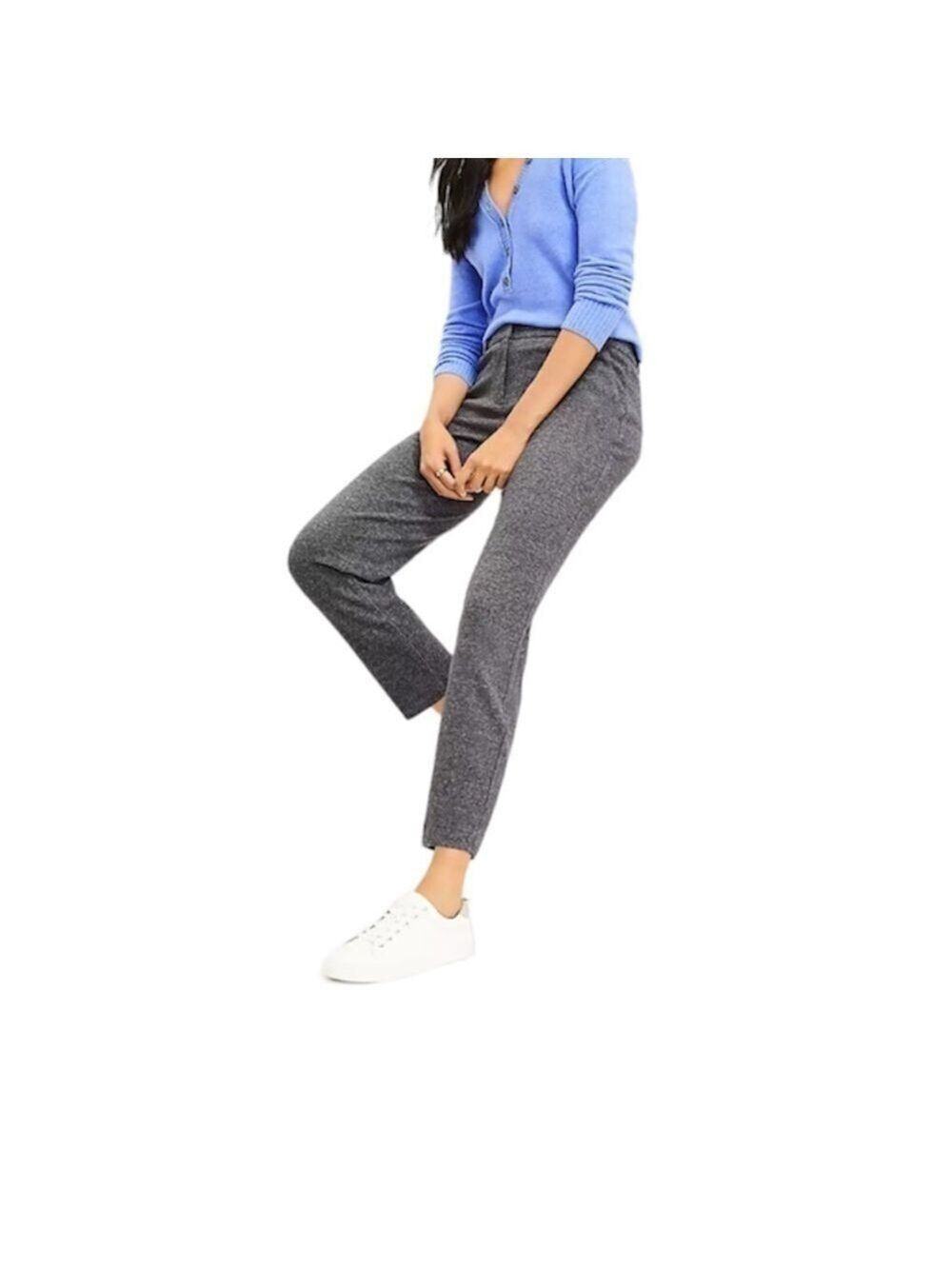 Loft Ann Taylor Loft Womens Marisa Pants Gray Stretch Blend Trouser 8P